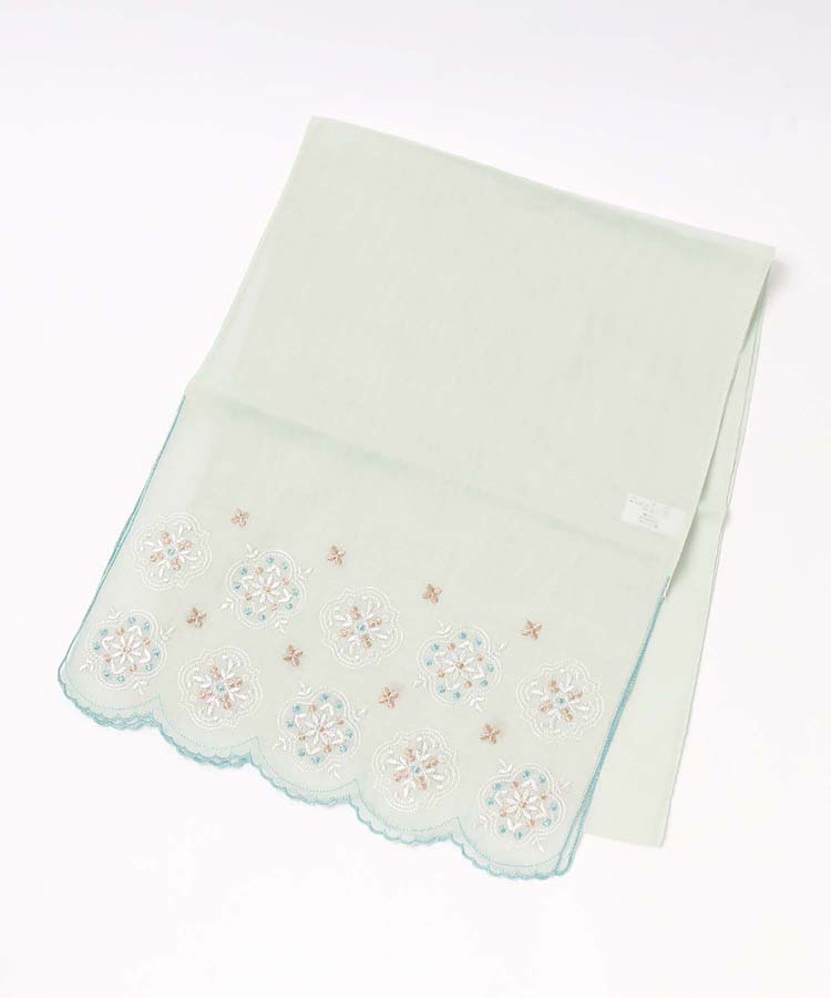 スカラップ刺繍北欧柄ストール