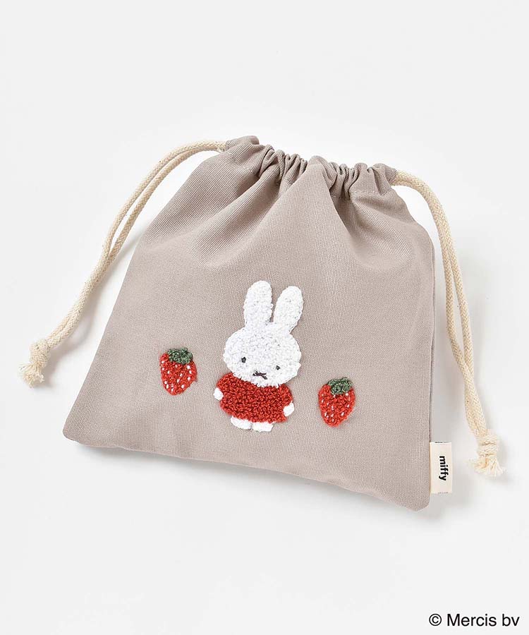 miffyスプリングサガラ刺繍巾着