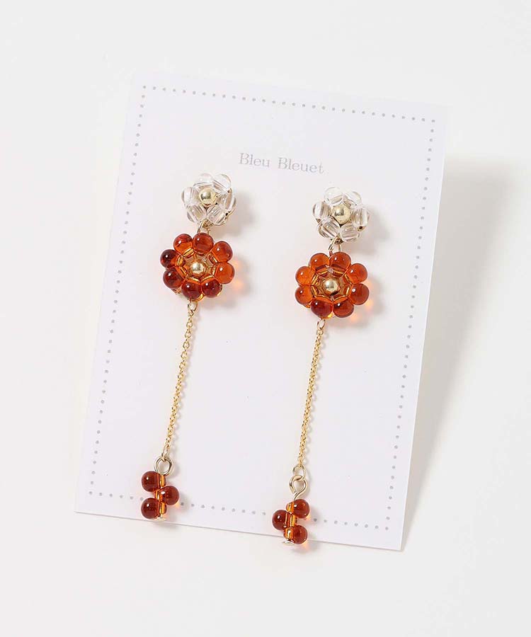 お花2連ビーズピアス