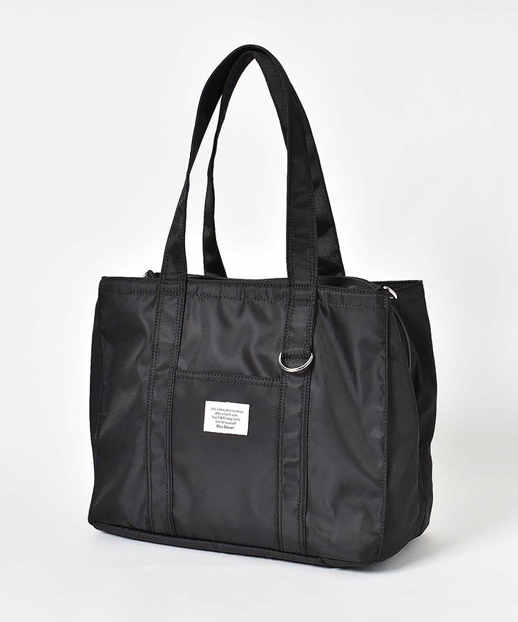 スクエア多ポケットナイロントート