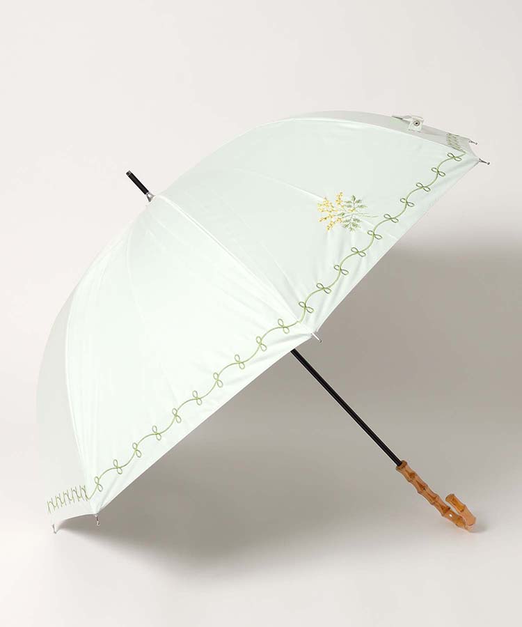 ミモザ刺繍晴雨兼用長傘