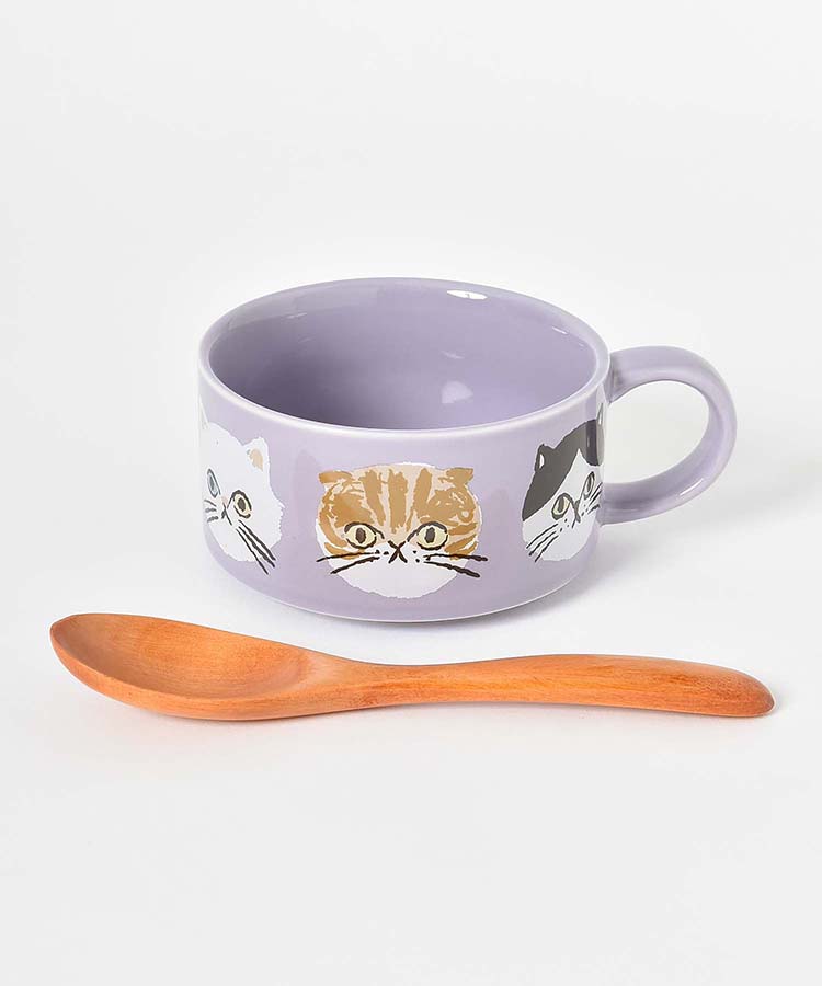 アイラブキャットスプーン付きスープマグ
