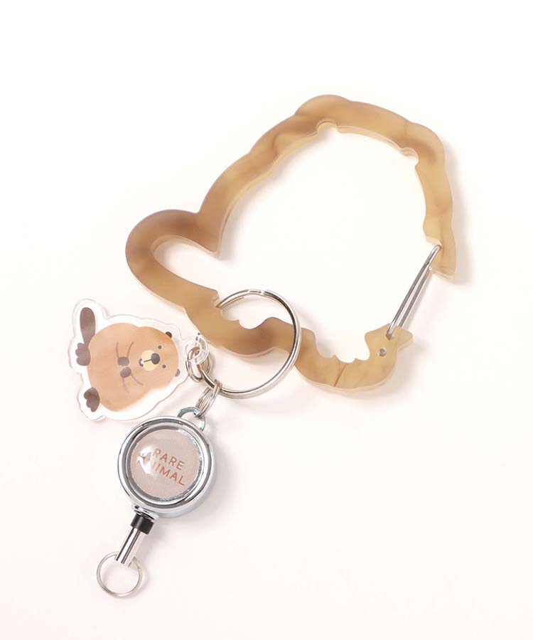 レアアニマルリール付きアクリルカラビナ