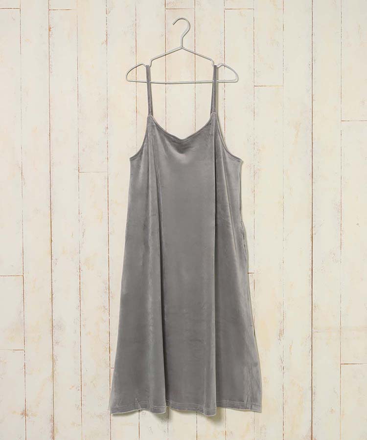 ベロアキャミワンピース