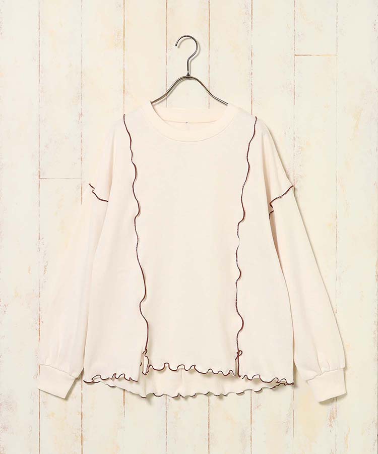 配色メロープルオーバー