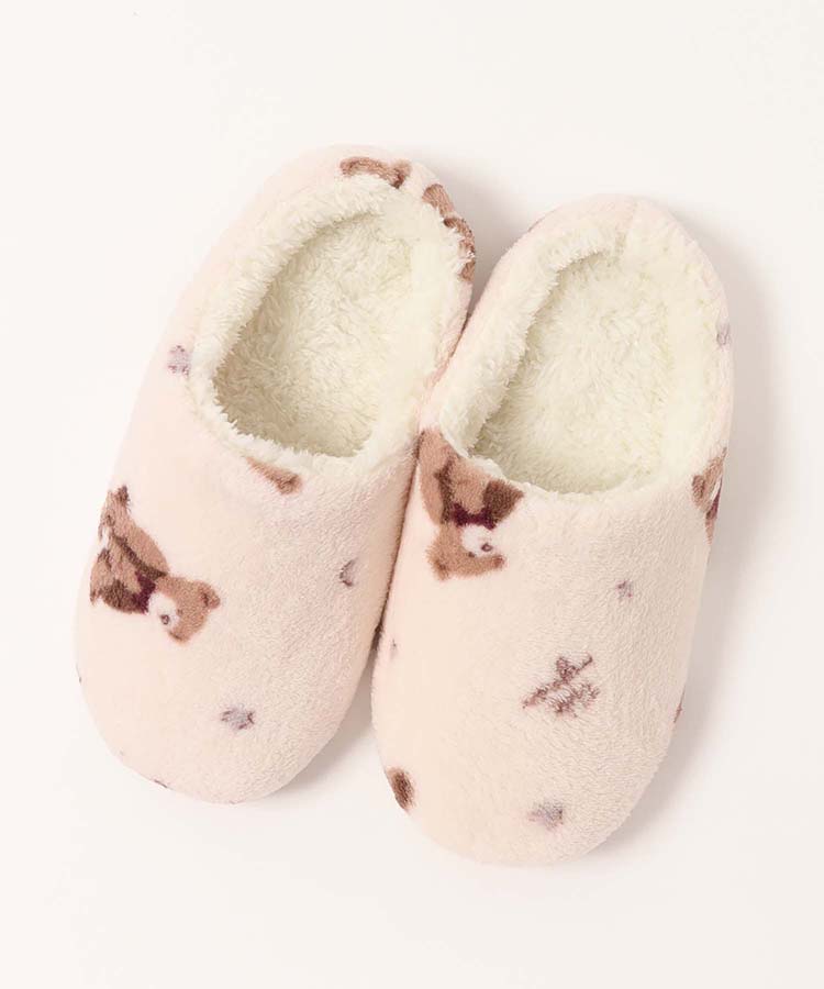 サンゴパイル総柄ルームシューズ