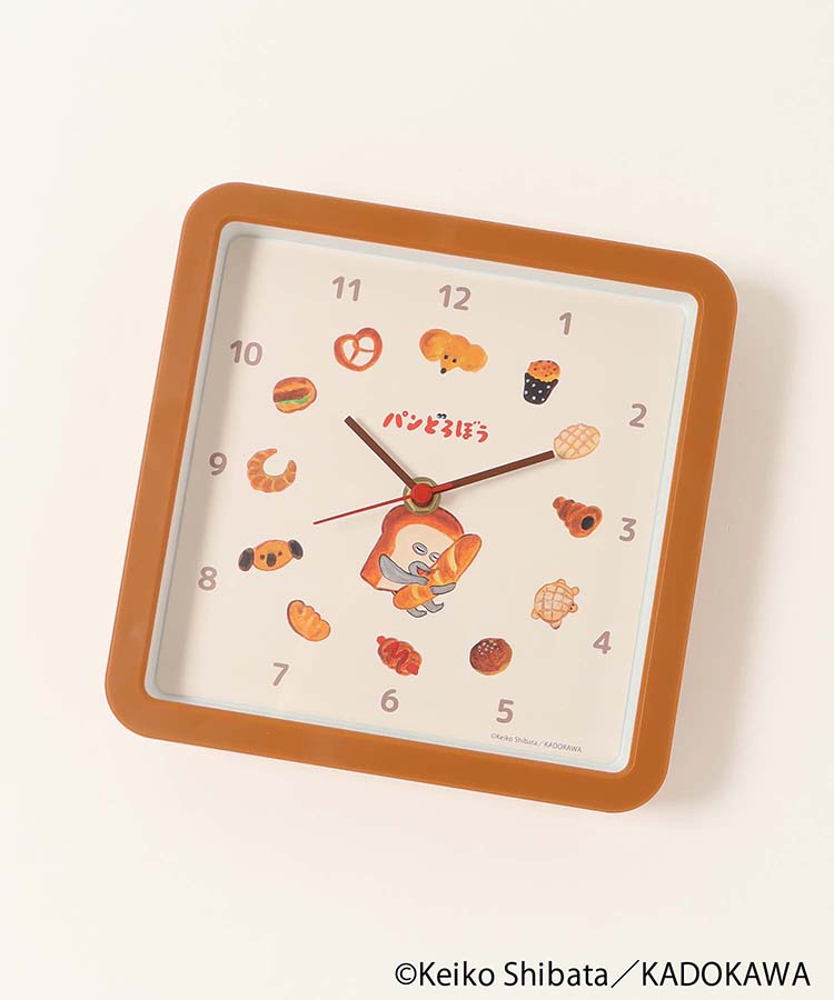 パンどろぼうスクエアウォールクロック