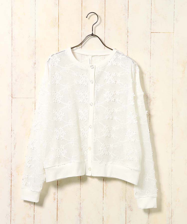 3Dメッシュカーディガン