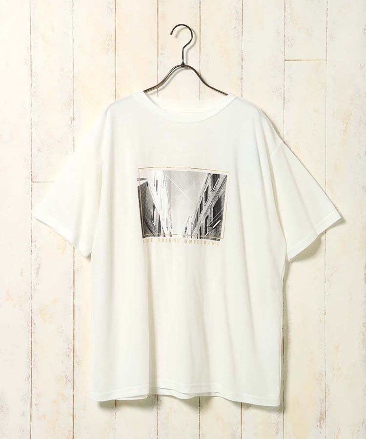 タウンフォトプリントTシャツ