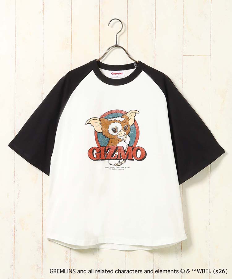 グレムリンラグランプリントTシャツ