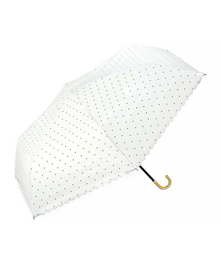 遮光ドットフラワーポイント晴雨兼用折りたたみ傘