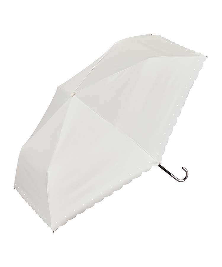 遮光シルバーリボンハート晴雨兼用折りたたみ傘