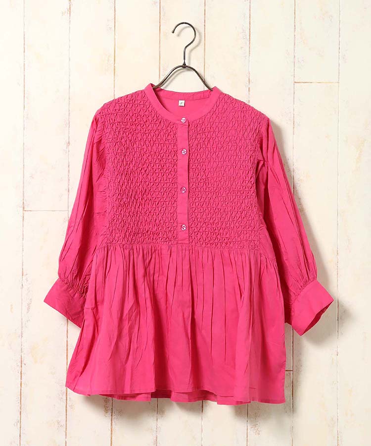 ロングスリーブスモッキングブラウス