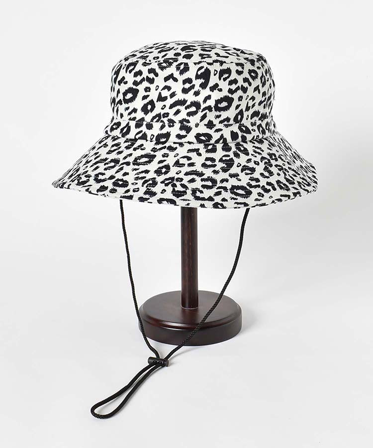 レオパードつば広ハット