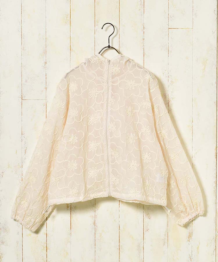 シアーフラワーフードブルゾン