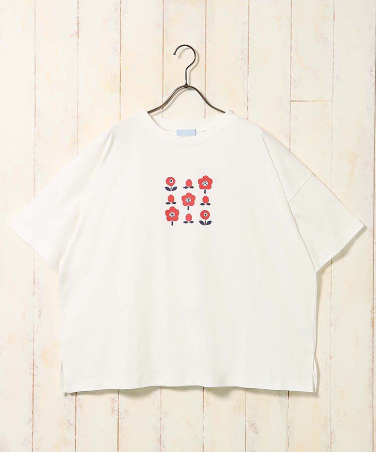 フラワーコットンＴシャツ