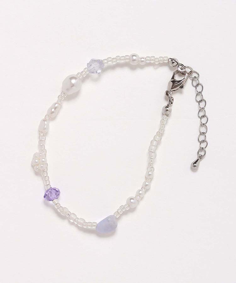 le petale天然石とパールのビーズブレス