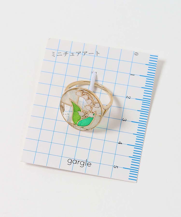 フラワーステンドグラスリング