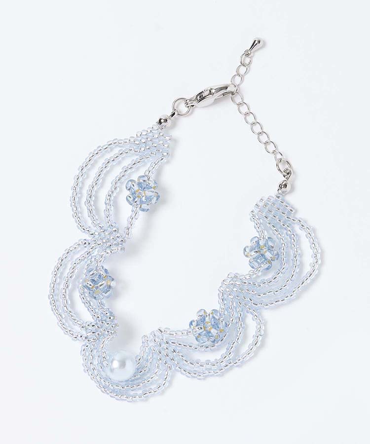 スカラップビーズブレスレット