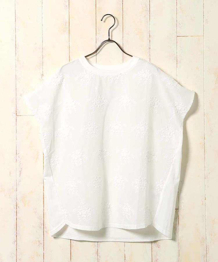 フラワー3D刺繍TシャツNO3