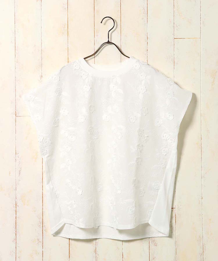 フラワー3D刺繍TシャツNO2