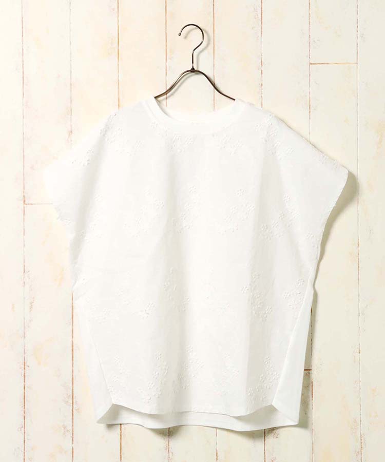 フラワー3D刺繍TシャツNO1