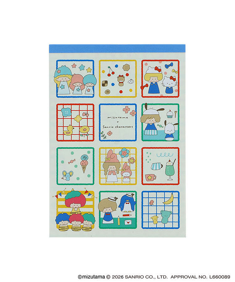 mizutama×Sanrio charactersB7メモ | Bleu Bleuet（ブルーブルーエ
