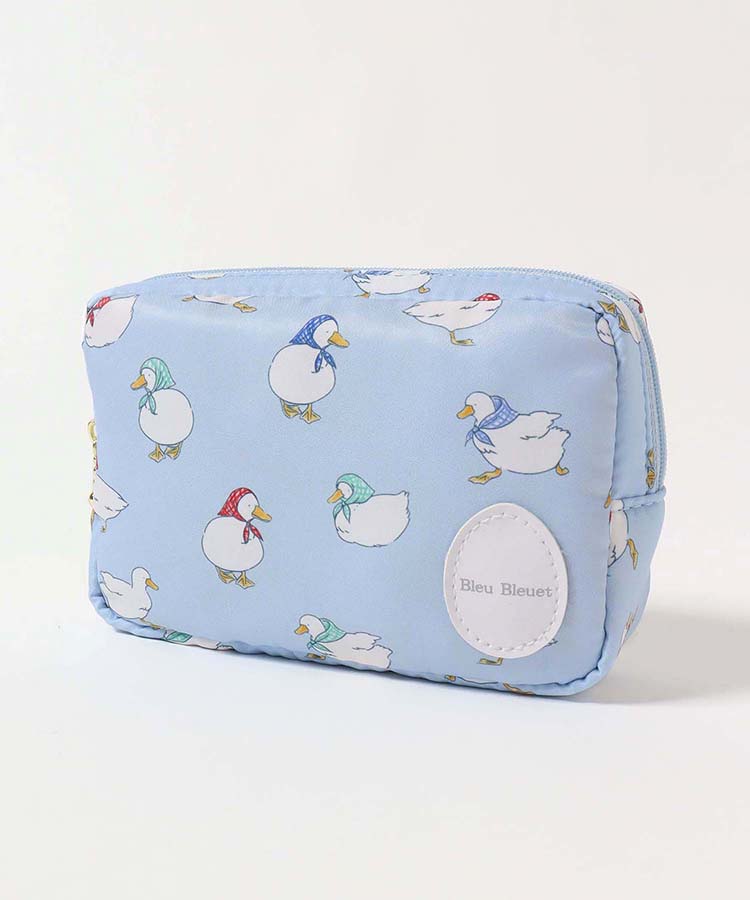 おさんぽダックサテンボックスポーチ