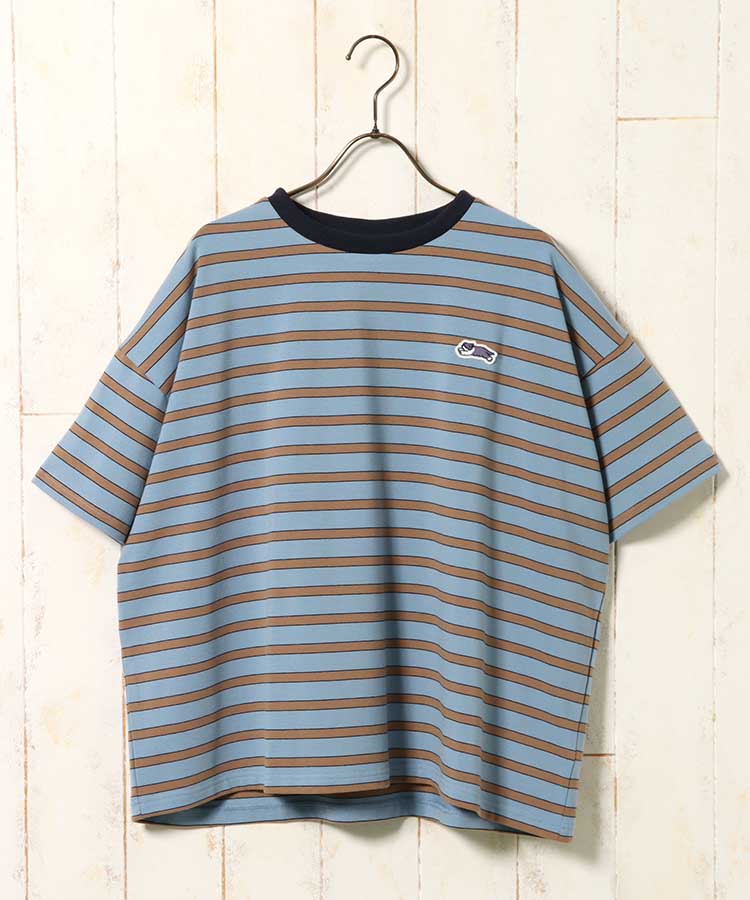 Bouncy.ワッペン付ボーダーTシャツNO1