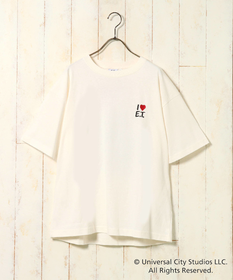 ET モノクロプリントTシャツ