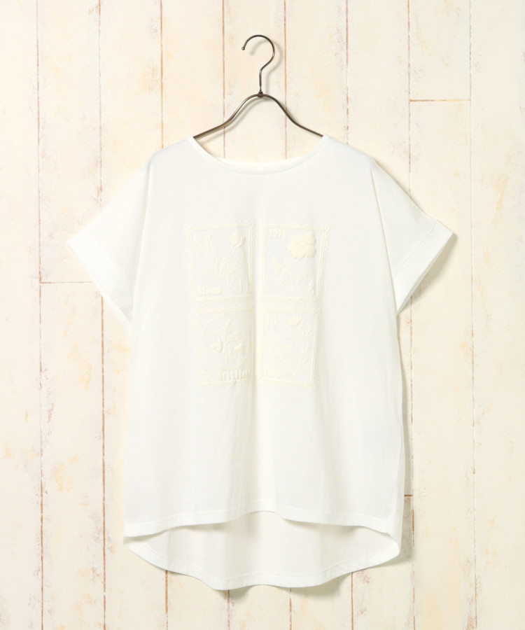 ボタニカル切手プリントTシャツ