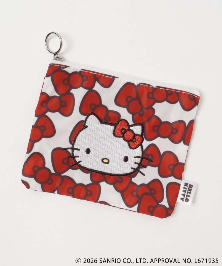 【WEB限定】HELLO KITTY RIBBON ミニフラットポーチ