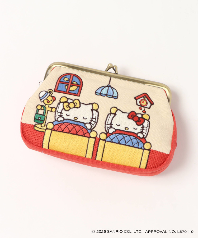 サンリオキャラクターズたたみ刺繍がま口ポーチ