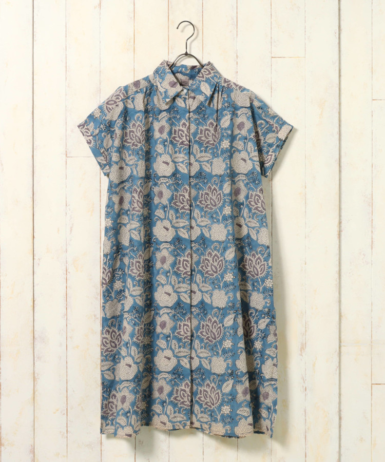 ≪SALE≫総柄シャツワンピースNO1