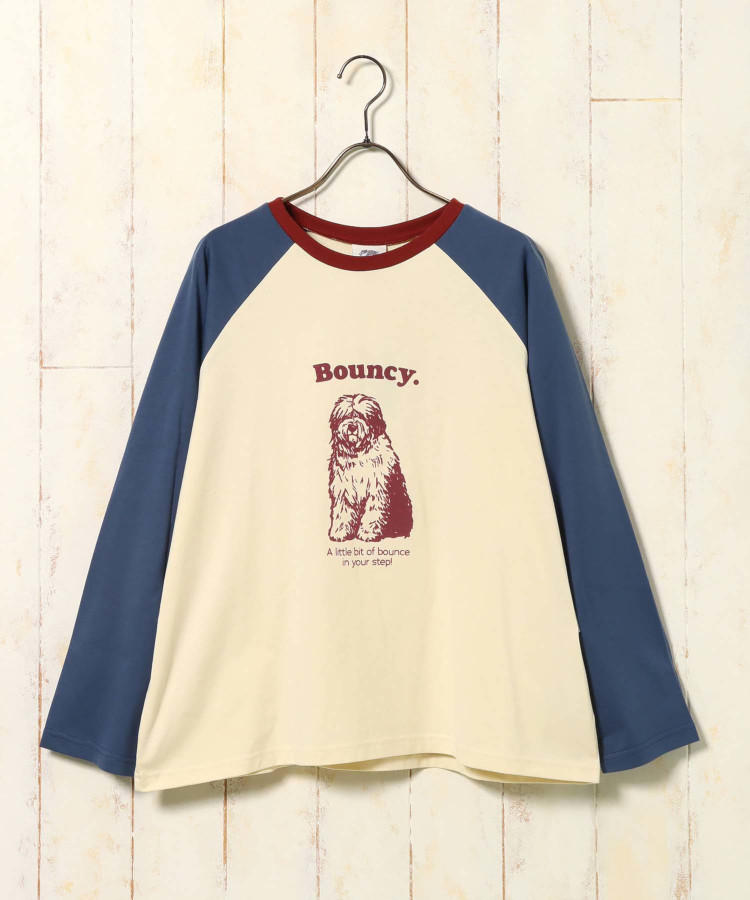 Bouncy.ラグランプリントロンT
