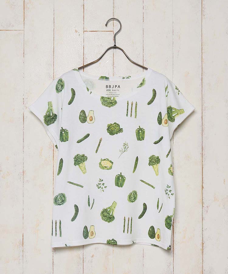 ≪SALE≫ベジタブル総柄プリントTシャツ
