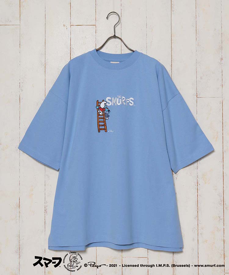 ≪SALE≫スマーフ刺繍オーバーTシャツ