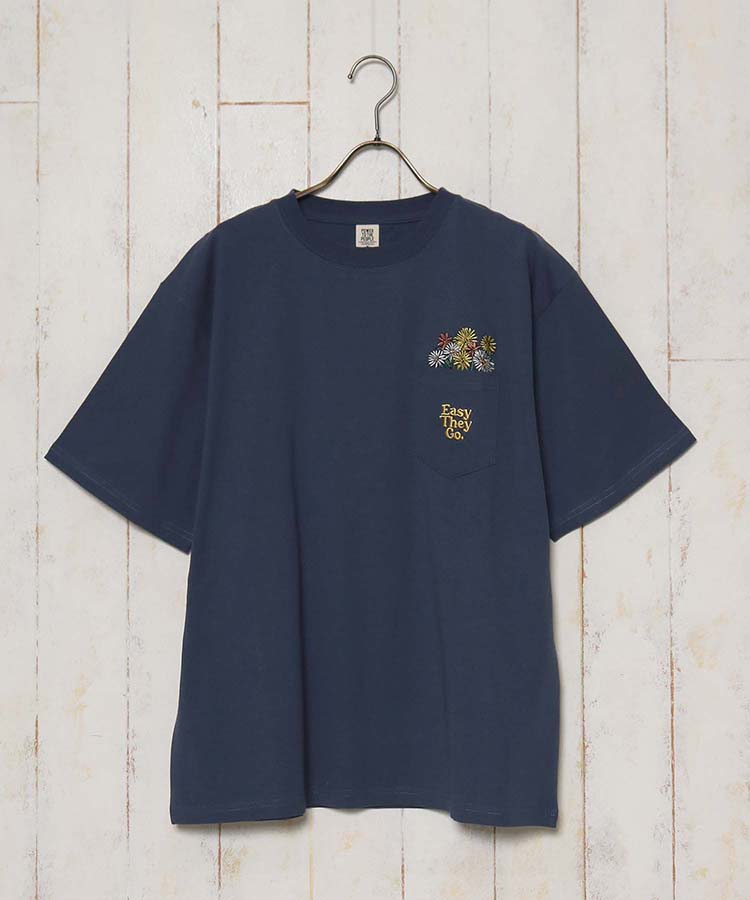 ≪SALE≫刺繍ポケットフラワーTシャツ
