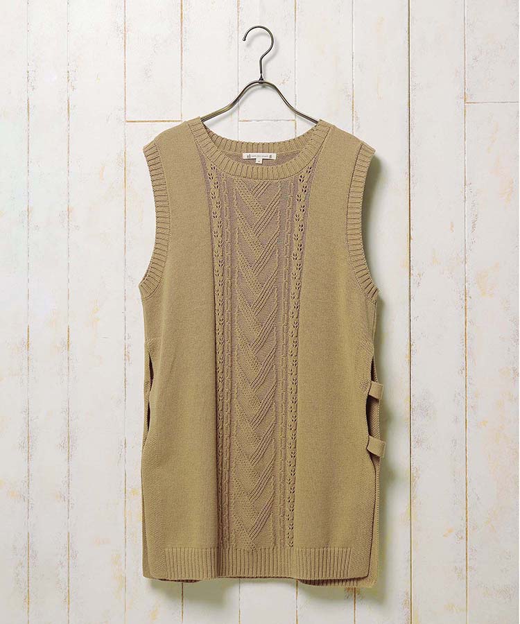 ≪SALE≫ニットロングベスト