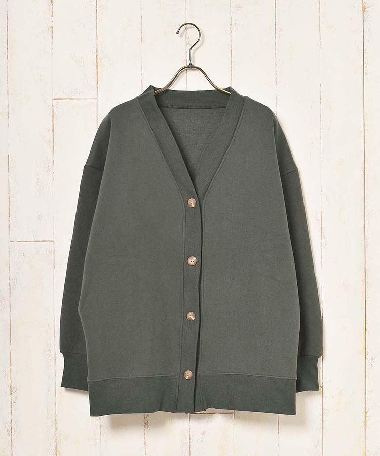 ≪OUTLET≫スウェット裏起毛カーディガン
