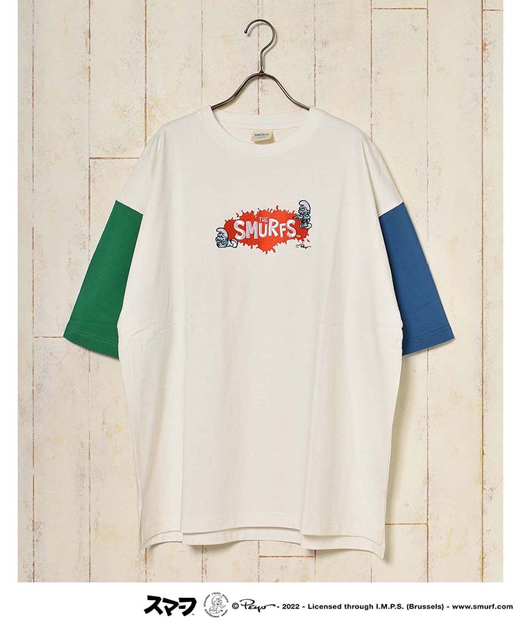 ≪OUTLET≫スマーフペイントロゴ刺繍Tシャツ