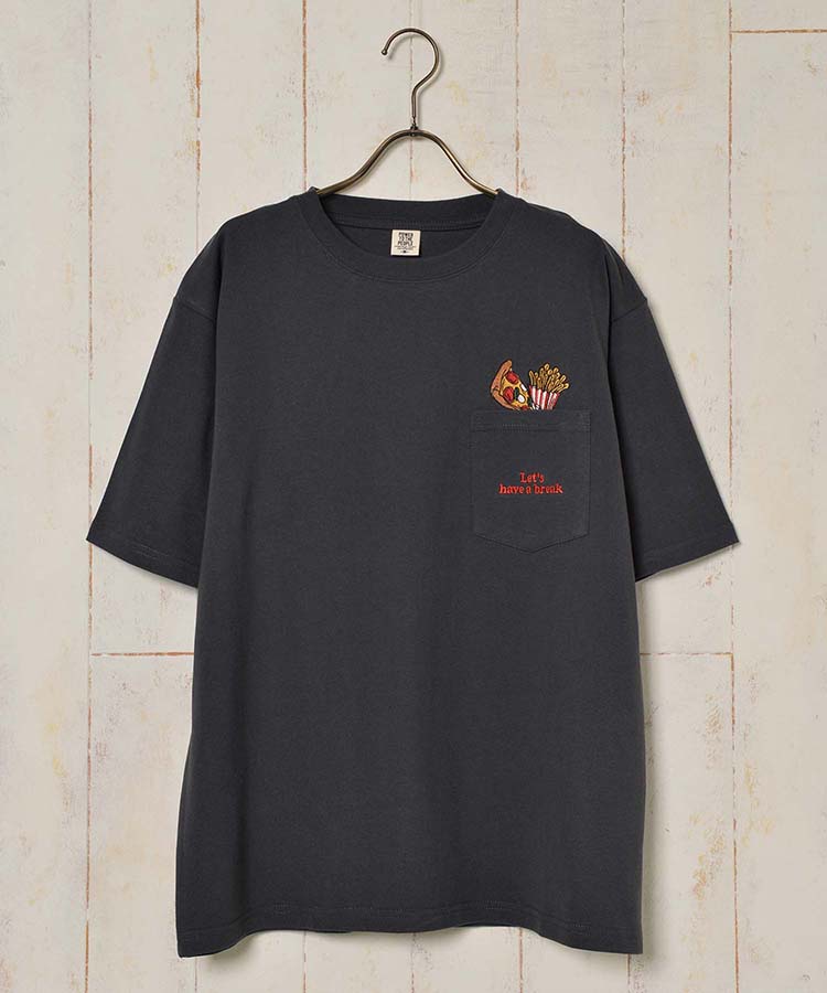 ≪SALE≫ピザポケット刺繍Tシャツ