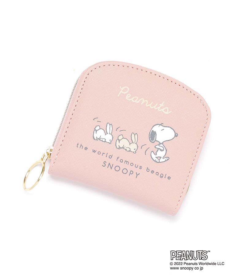 ≪SALE≫スヌーピーとうさぎラウンド二つ折り財布