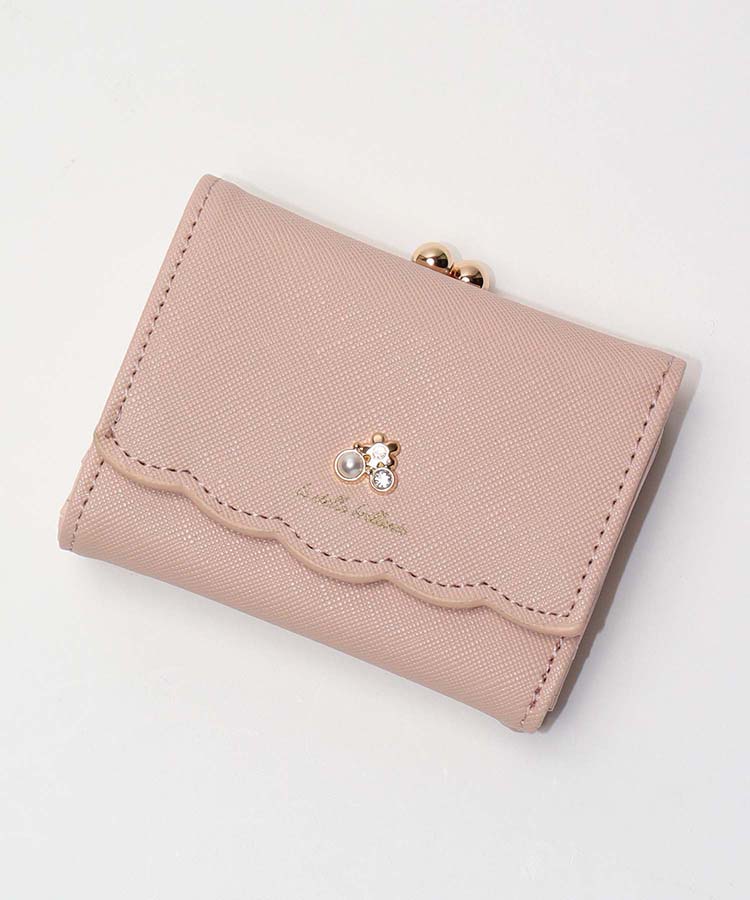 ≪SALE≫スカラップがま口折り財布