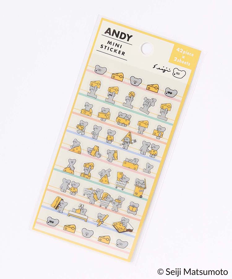 ねずみのANDY透明ミニシール