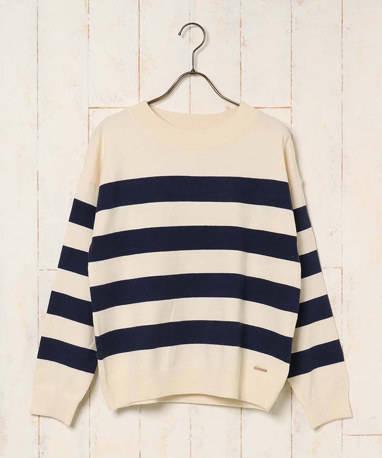 ≪SALE≫パネルボーダーニットプルオーバー