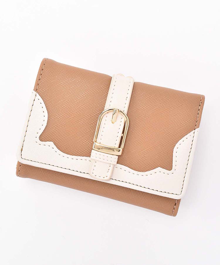 ≪SALE≫カットワークベルトがま口折り財布