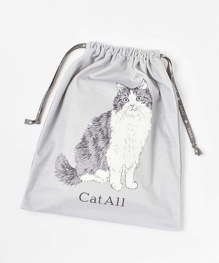 CAT ALLフェイス巾着L