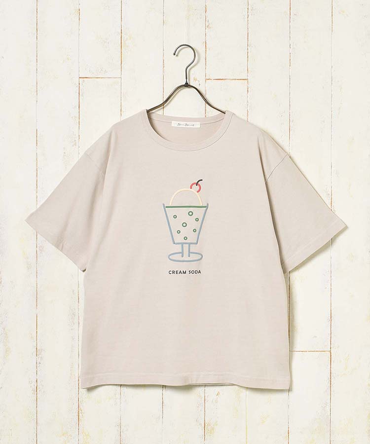 ≪SALE≫クリームソーダぷっくりプリントTシャツ