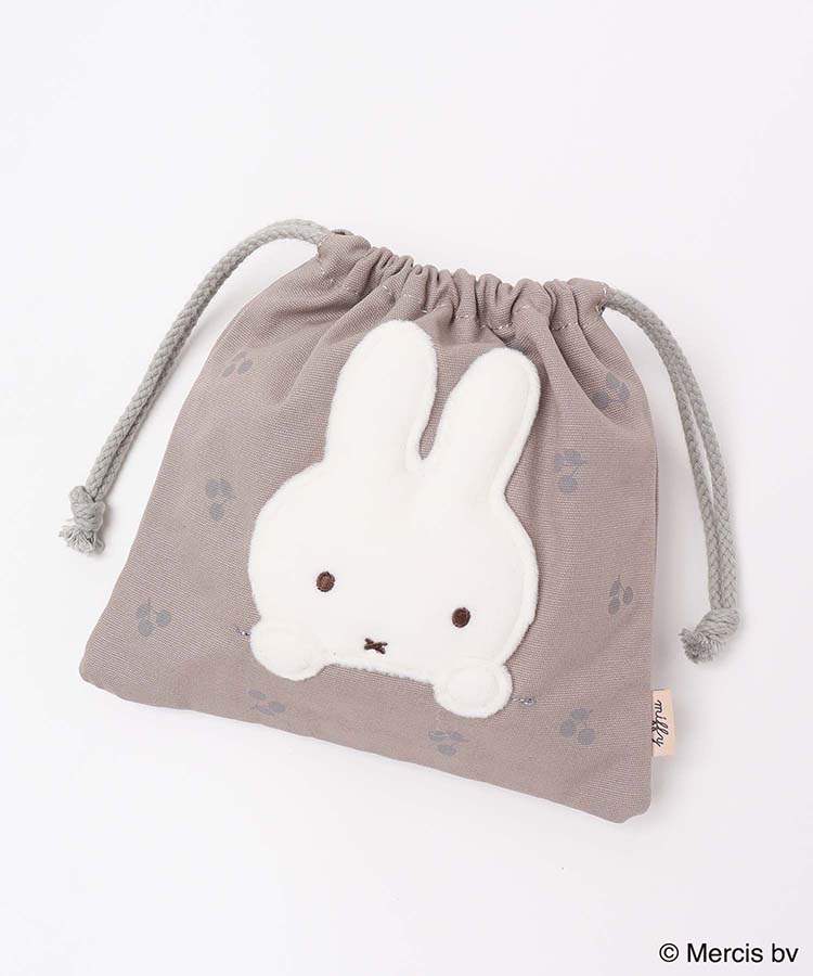 MIFFY CHERRY APPLIQUE巾着